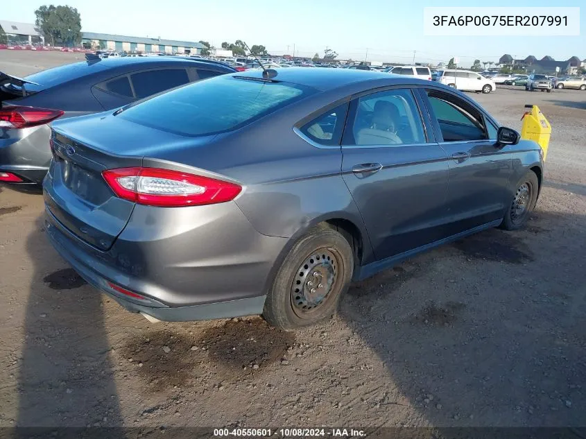 2014 Ford Fusion S VIN: 3FA6P0G75ER207991 Lot: 40550601