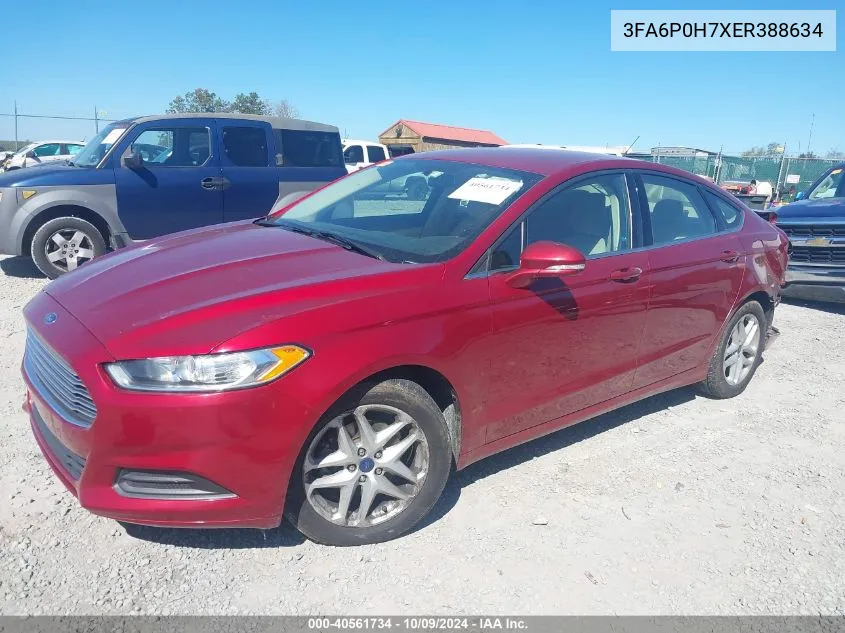 2014 Ford Fusion Se VIN: 3FA6P0H7XER388634 Lot: 40561734