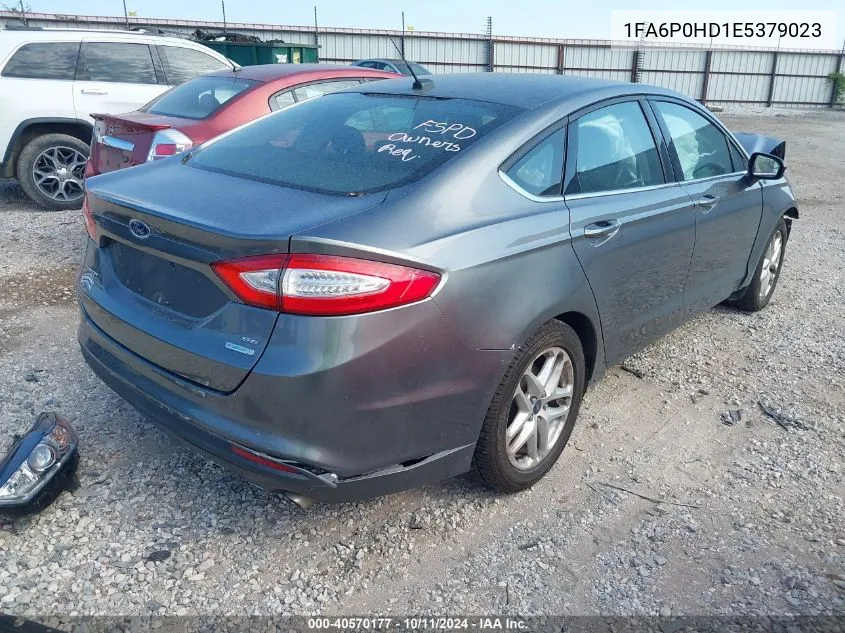 2014 Ford Fusion Se VIN: 1FA6P0HD1E5379023 Lot: 40570177