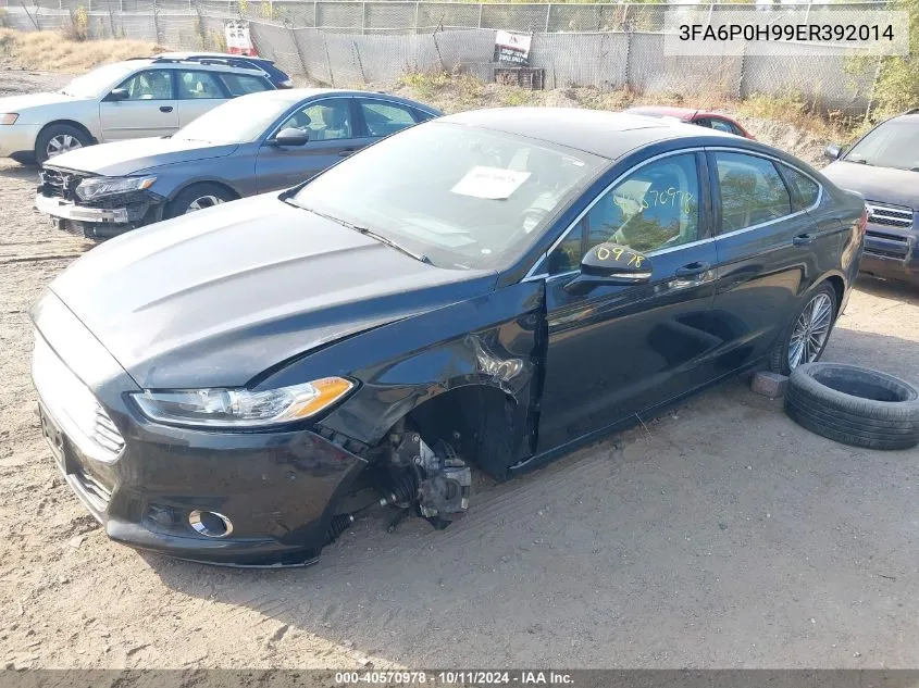 2014 Ford Fusion Se VIN: 3FA6P0H99ER392014 Lot: 40570978