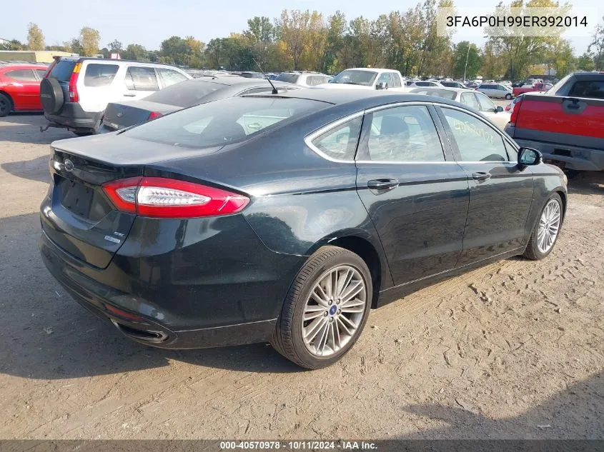 2014 Ford Fusion Se VIN: 3FA6P0H99ER392014 Lot: 40570978