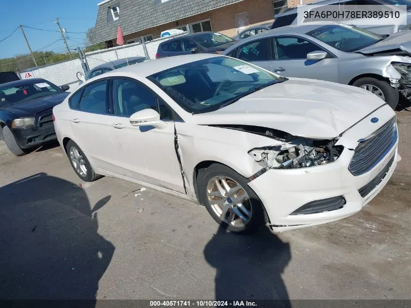 3FA6P0H78ER389510 2014 Ford Fusion Se