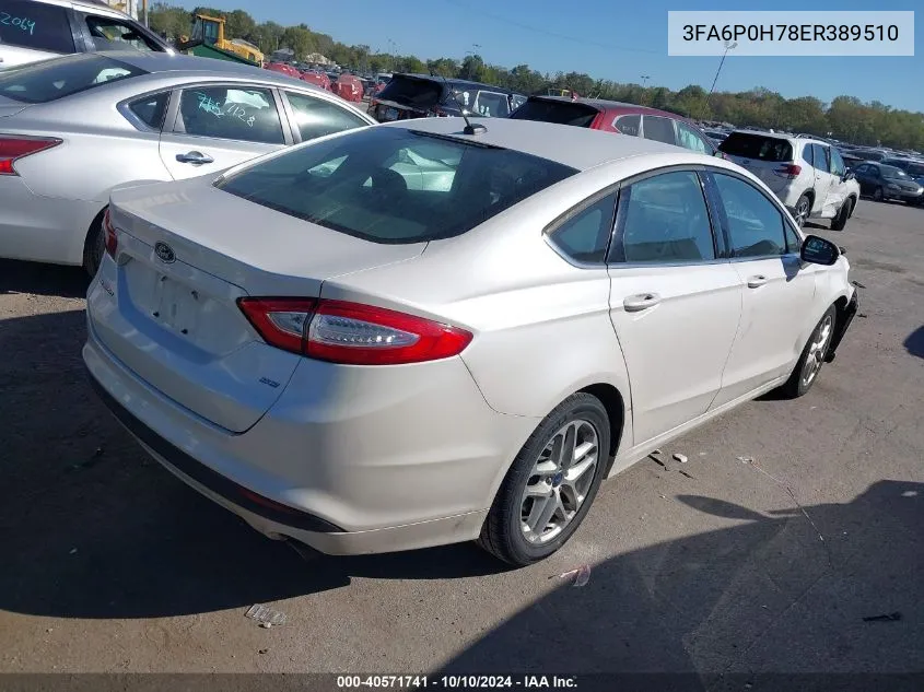 3FA6P0H78ER389510 2014 Ford Fusion Se