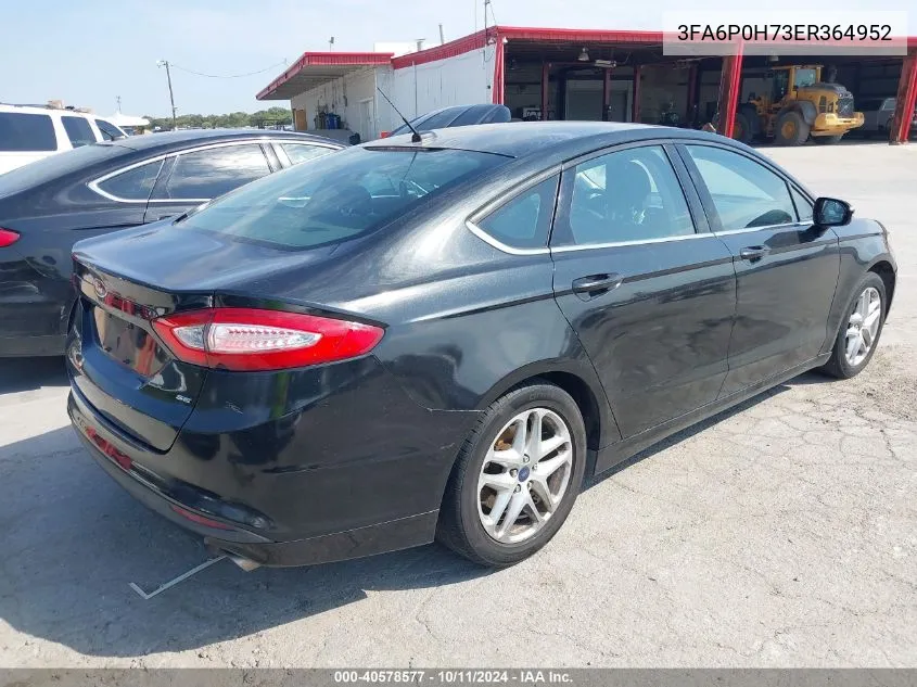 3FA6P0H73ER364952 2014 Ford Fusion Se