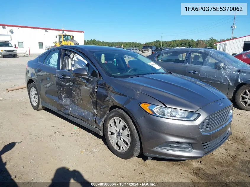 2014 Ford Fusion S VIN: 1FA6P0G75E5370062 Lot: 40580664