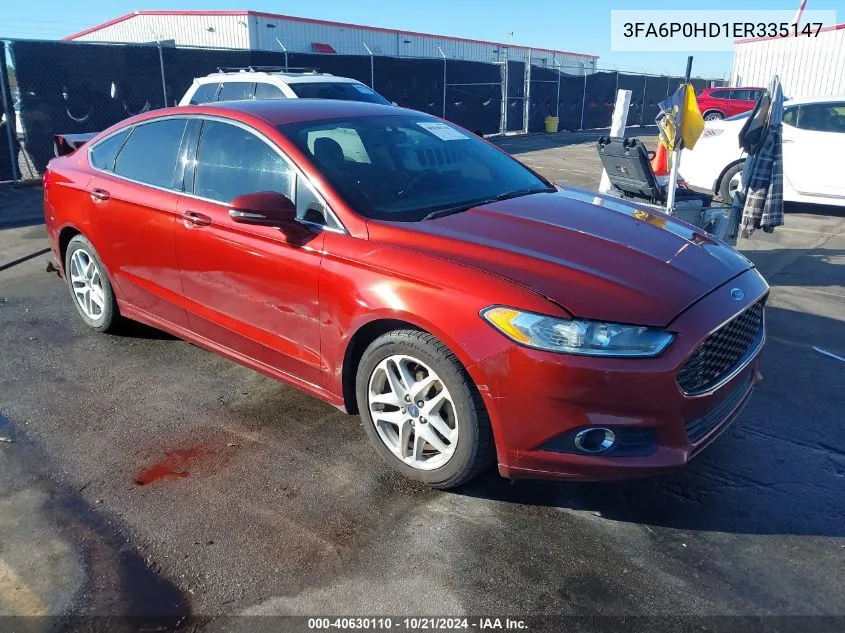 3FA6P0HD1ER335147 2014 Ford Fusion Se