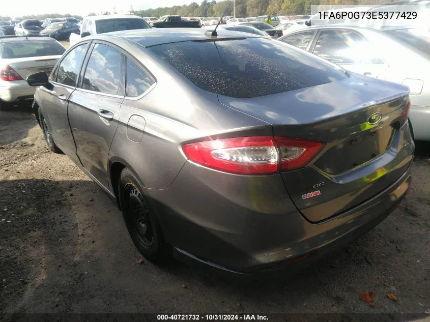 2014 Ford Fusion S VIN: 1FA6P0G73E5377429 Lot: 40721732