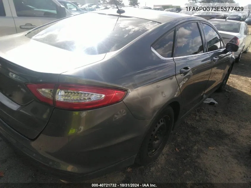 2014 Ford Fusion S VIN: 1FA6P0G73E5377429 Lot: 40721732