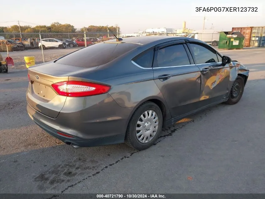 2014 Ford Fusion S VIN: 3FA6P0G7XER123732 Lot: 40721790