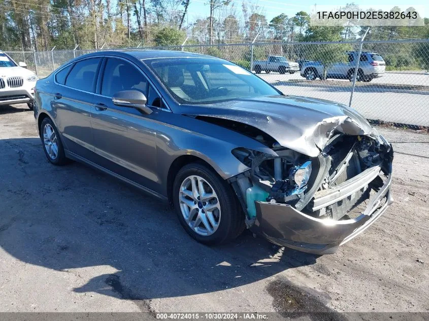 1FA6P0HD2E5382643 2014 Ford Fusion Se