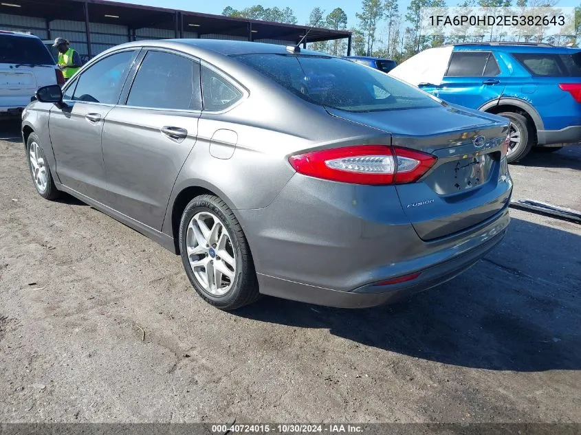 1FA6P0HD2E5382643 2014 Ford Fusion Se