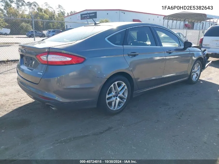 1FA6P0HD2E5382643 2014 Ford Fusion Se