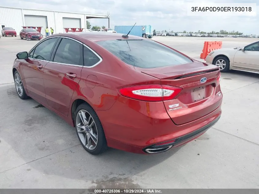 3FA6P0D90ER193018 2014 Ford Fusion Titanium