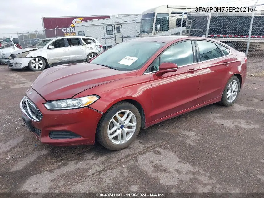 2014 Ford Fusion Se VIN: 3FA6P0H75ER262164 Lot: 40741037