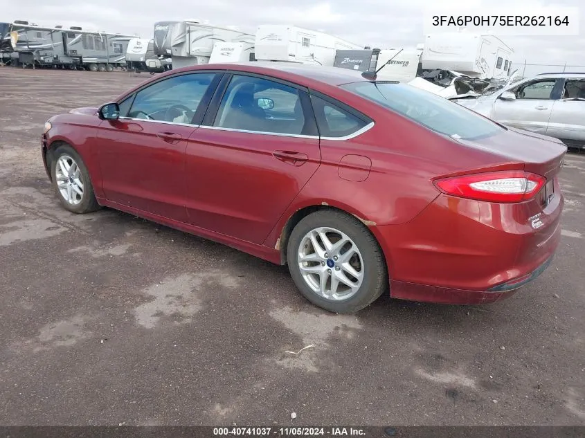 2014 Ford Fusion Se VIN: 3FA6P0H75ER262164 Lot: 40741037