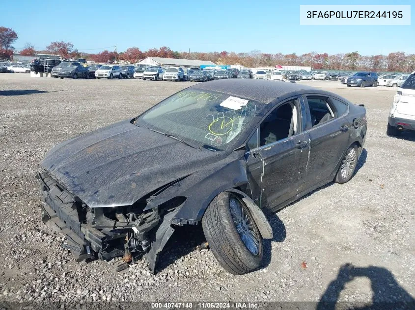 2014 Ford Fusion Hybrid Se VIN: 3FA6P0LU7ER244195 Lot: 40747148