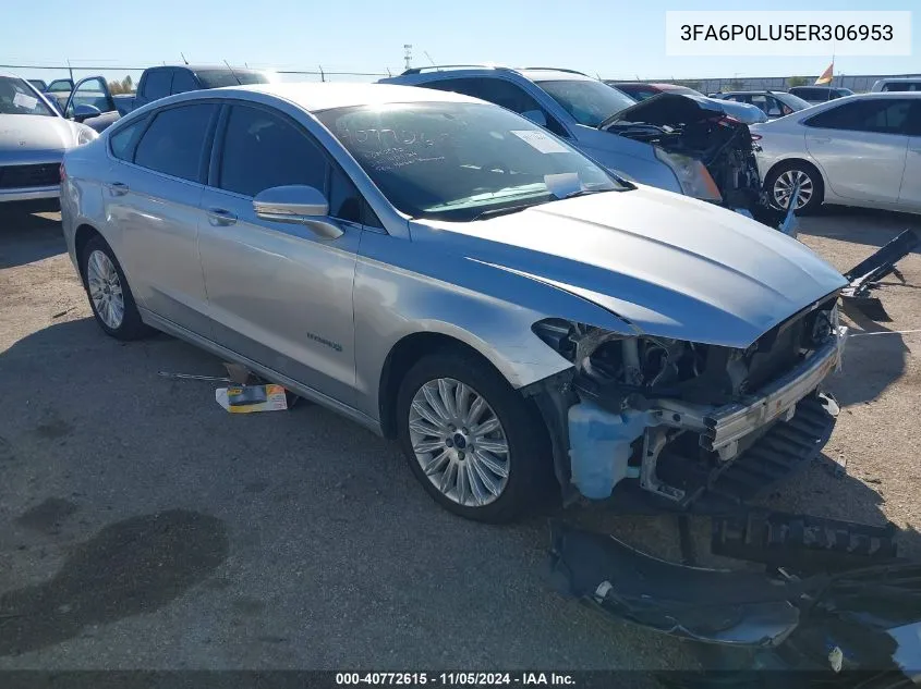 2014 Ford Fusion Hybrid Se VIN: 3FA6P0LU5ER306953 Lot: 40772615