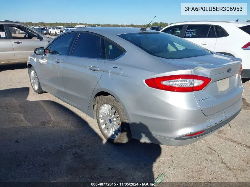 3FA6P0LU5ER306953 2014 Ford Fusion Hybrid Se