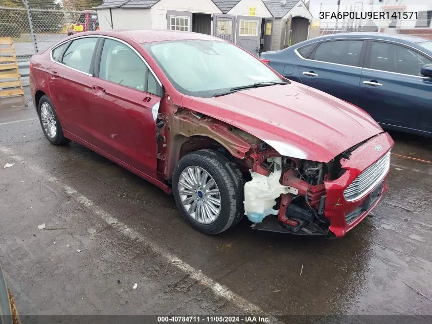 2014 Ford Fusion Hybrid Se VIN: 3FA6P0LU9ER141571 Lot: 40784711