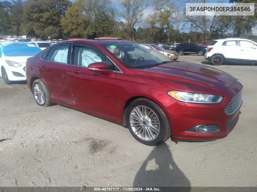 3FA6P0HD0ER354546 2014 Ford Fusion Se