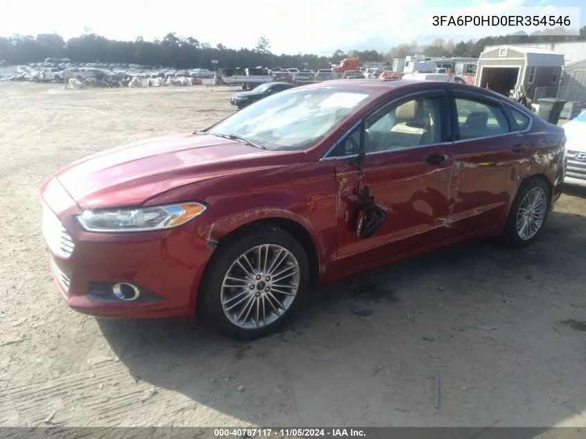 3FA6P0HD0ER354546 2014 Ford Fusion Se