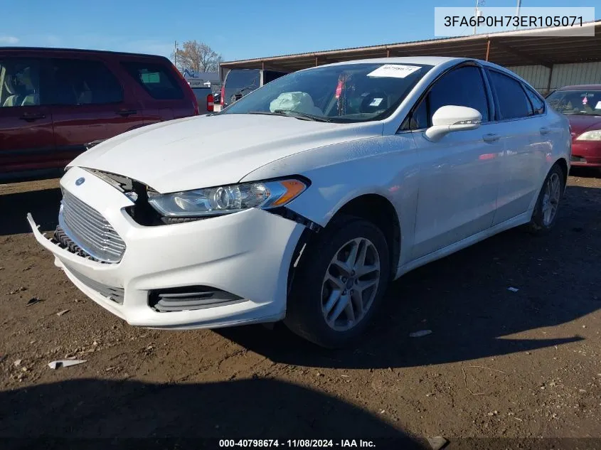 2014 Ford Fusion Se VIN: 3FA6P0H73ER105071 Lot: 40798674