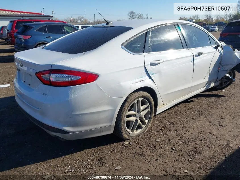 2014 Ford Fusion Se VIN: 3FA6P0H73ER105071 Lot: 40798674