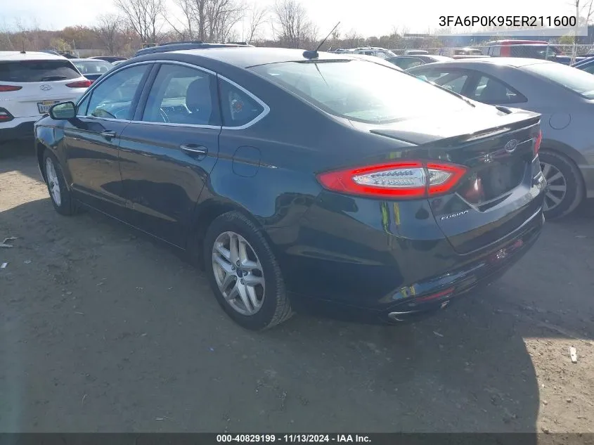 2014 Ford Fusion Titanium VIN: 3FA6P0K95ER211600 Lot: 40829199