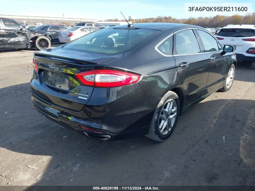 2014 Ford Fusion Titanium VIN: 3FA6P0K95ER211600 Lot: 40829199