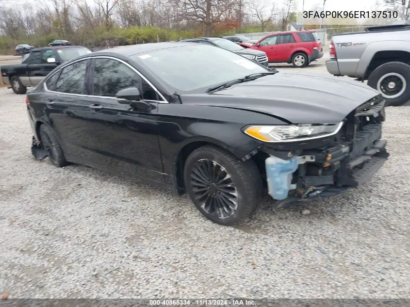 2014 Ford Fusion Titanium VIN: 3FA6P0K96ER137510 Lot: 40865334