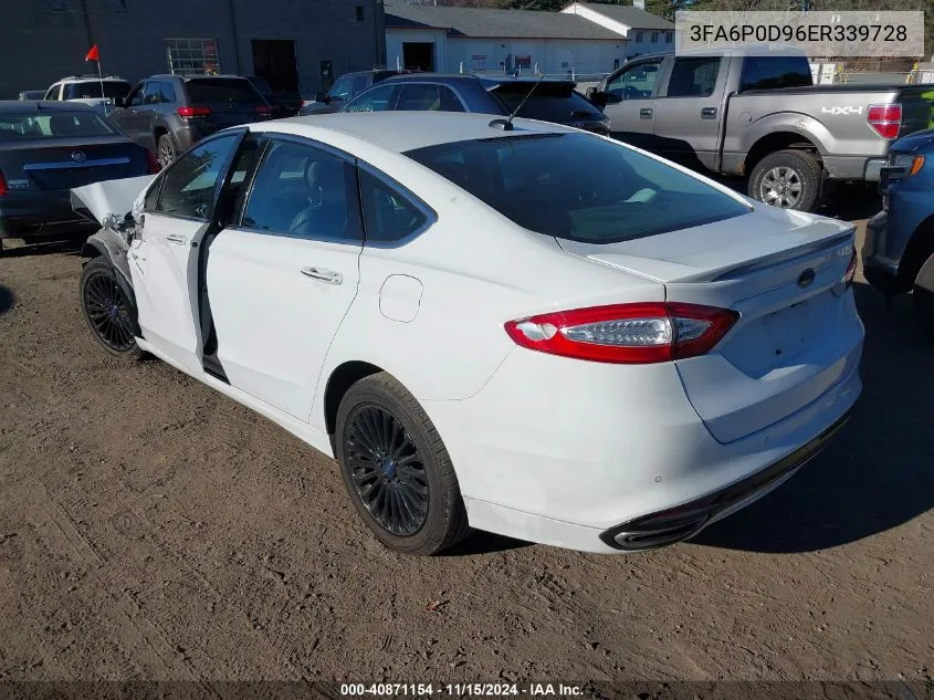 2014 Ford Fusion Titanium VIN: 3FA6P0D96ER339728 Lot: 40871154