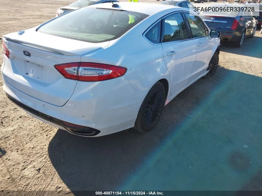 2014 Ford Fusion Titanium VIN: 3FA6P0D96ER339728 Lot: 40871154