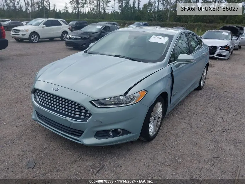 2014 Ford Fusion Energi Se Luxury VIN: 3FA6P0PUXER186027 Lot: 40878599