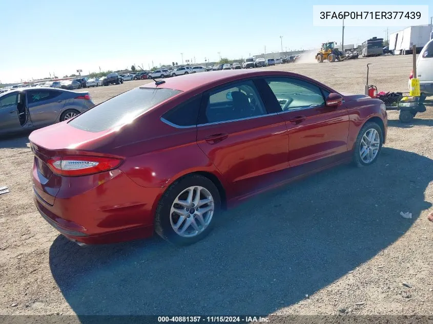 2014 Ford Fusion Se VIN: 3FA6P0H71ER377439 Lot: 40881357