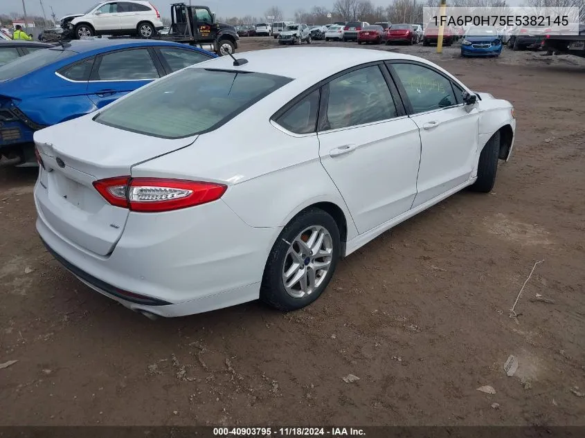 2014 Ford Fusion Se VIN: 1FA6P0H75E5382145 Lot: 40903795