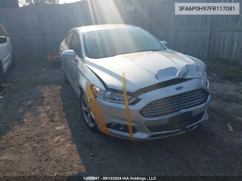 2015 Ford Fusion Se VIN: 3FA6P0H97FR117081 Lot: 12099857