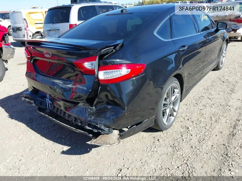 3FA6P0D97FR174841 2015 Ford Fusion Titanium