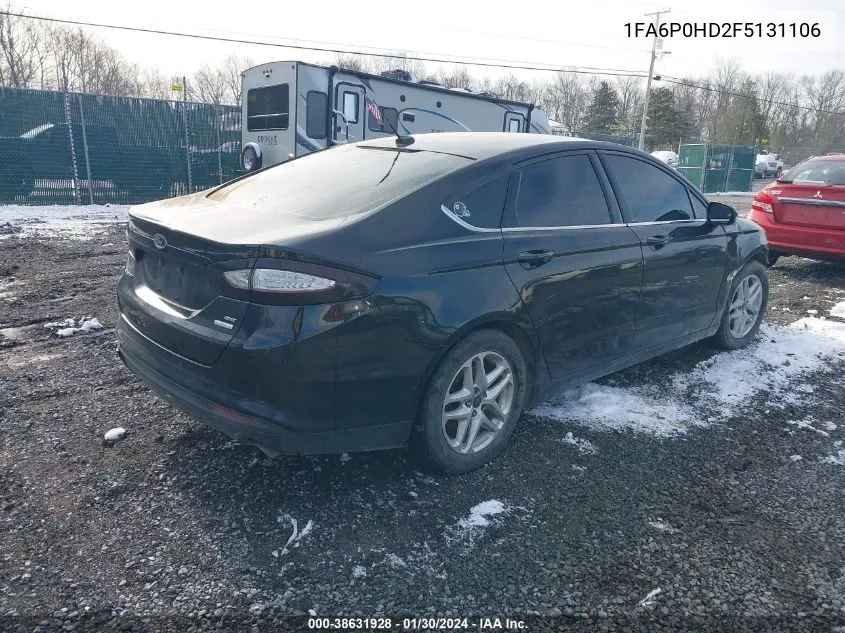 1FA6P0HD2F5131106 2015 Ford Fusion Se