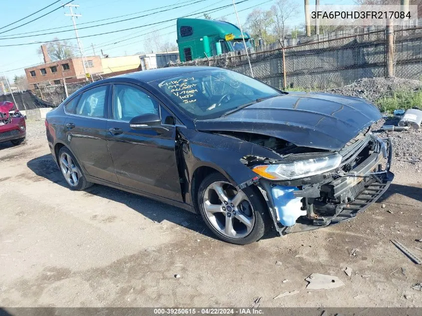 2015 Ford Fusion Se VIN: 3FA6P0HD3FR217084 Lot: 39250615