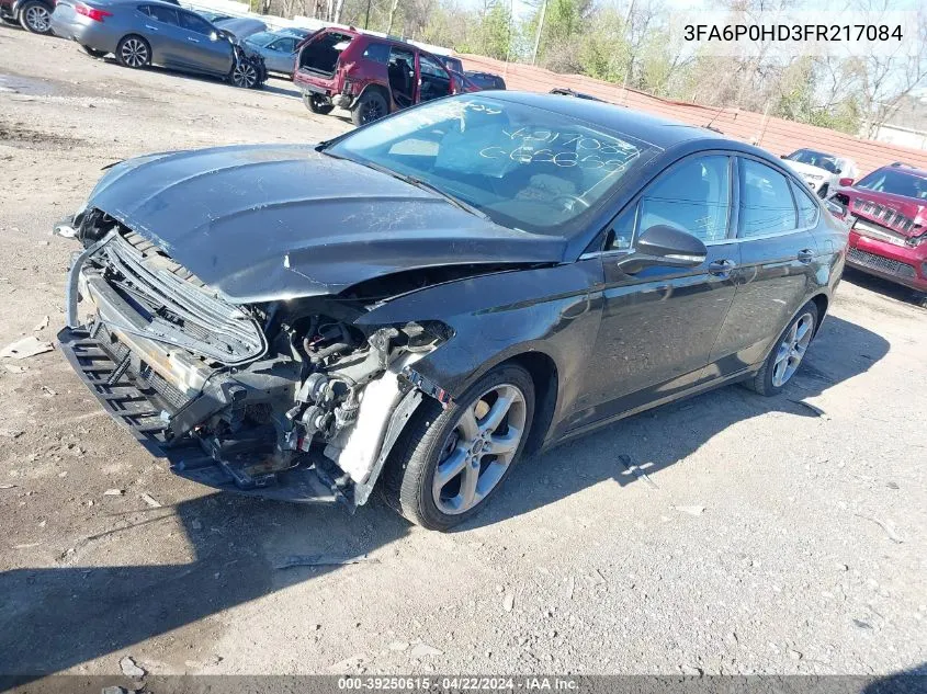 2015 Ford Fusion Se VIN: 3FA6P0HD3FR217084 Lot: 39250615