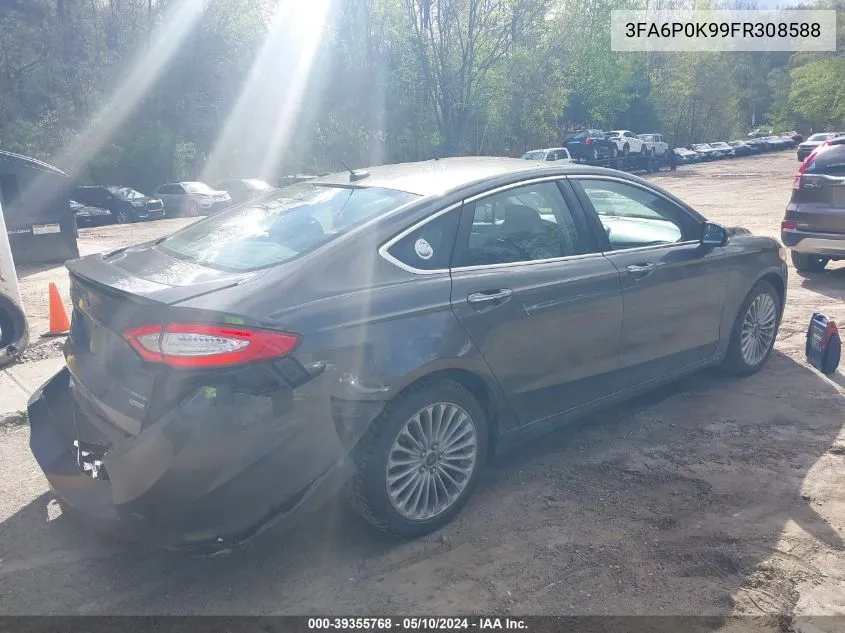 2015 Ford Fusion Titanium VIN: 3FA6P0K99FR308588 Lot: 39355768