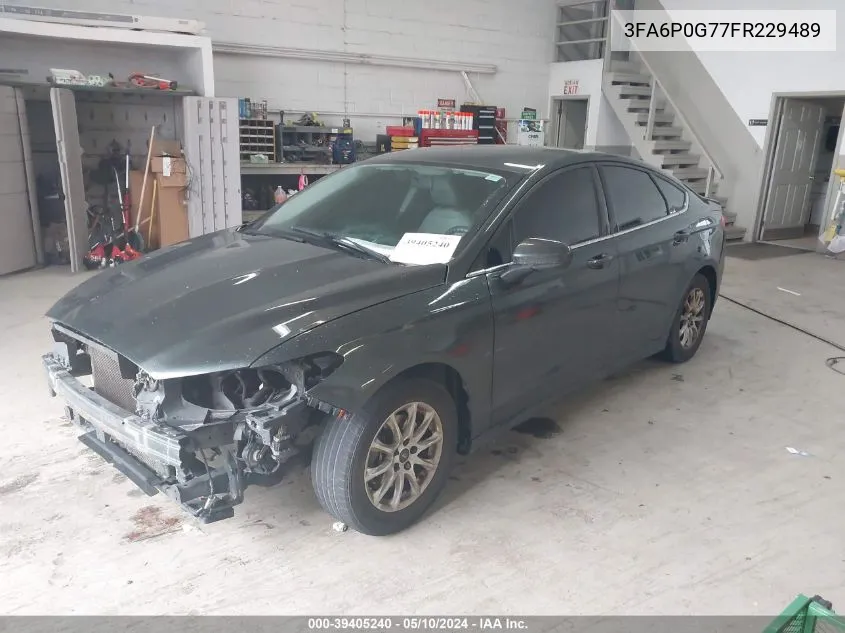 2015 Ford Fusion S VIN: 3FA6P0G77FR229489 Lot: 39405240