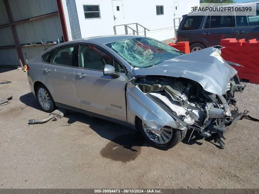 2015 Ford Fusion Hybrid S VIN: 3FA6P0UU2FR106399 Lot: 39594473