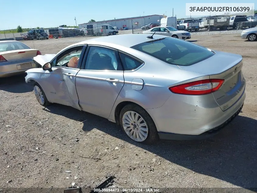 2015 Ford Fusion Hybrid S VIN: 3FA6P0UU2FR106399 Lot: 39594473