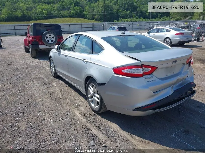 2015 Ford Fusion Se VIN: 3FA6P0H79FR191620 Lot: 39716535