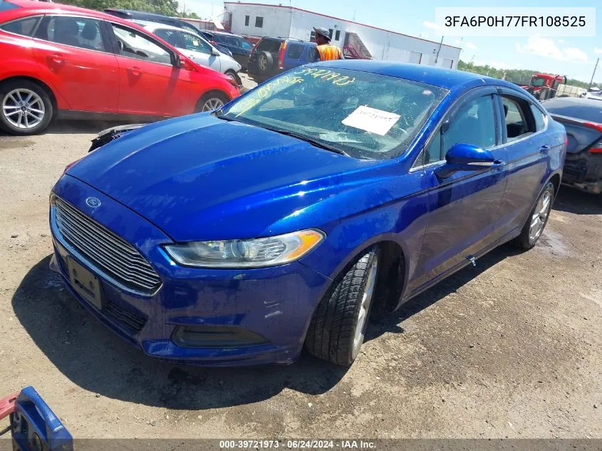 2015 Ford Fusion Se VIN: 3FA6P0H77FR108525 Lot: 39721973