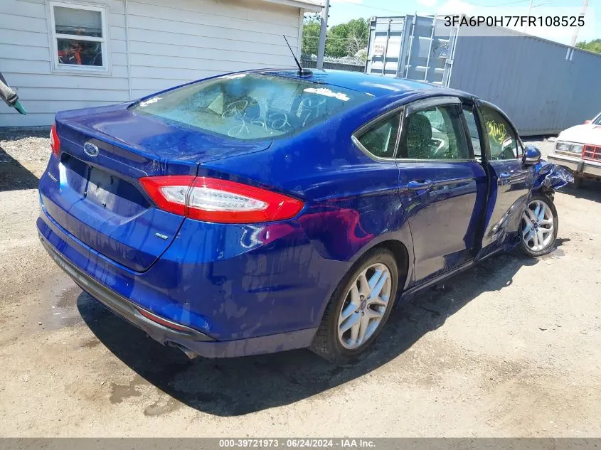 2015 Ford Fusion Se VIN: 3FA6P0H77FR108525 Lot: 39721973