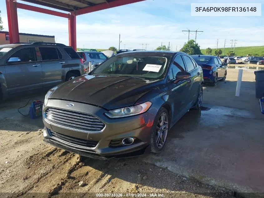 3FA6P0K98FR136148 2015 Ford Fusion Titanium