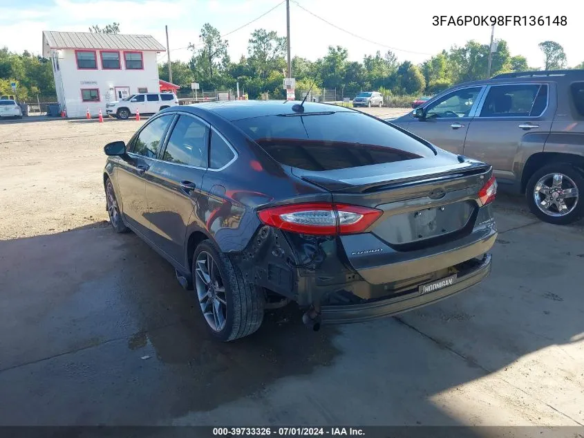 3FA6P0K98FR136148 2015 Ford Fusion Titanium