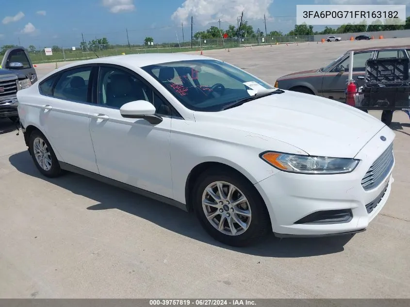 3FA6P0G71FR163182 2015 Ford Fusion S